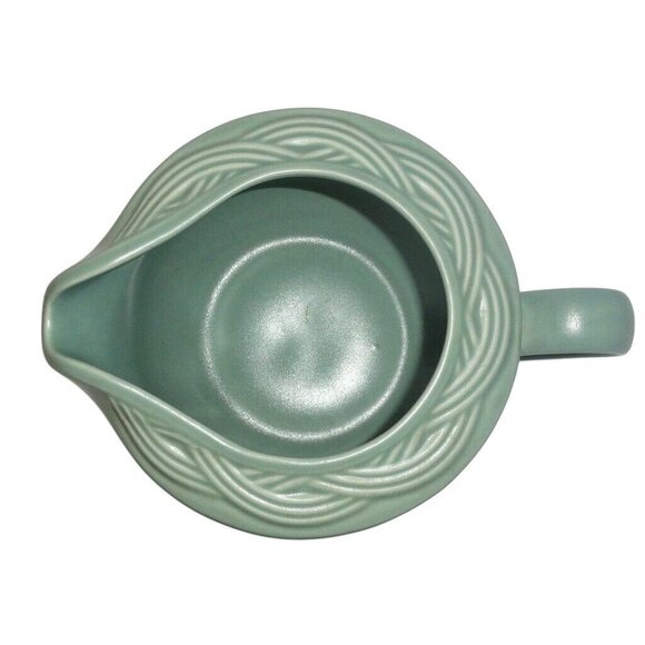 Pfaltzgraff Pottery Acadia Cypress Creamer Pitcher 6 Oz Green Ceramic Vintage - Picture 2 of 3